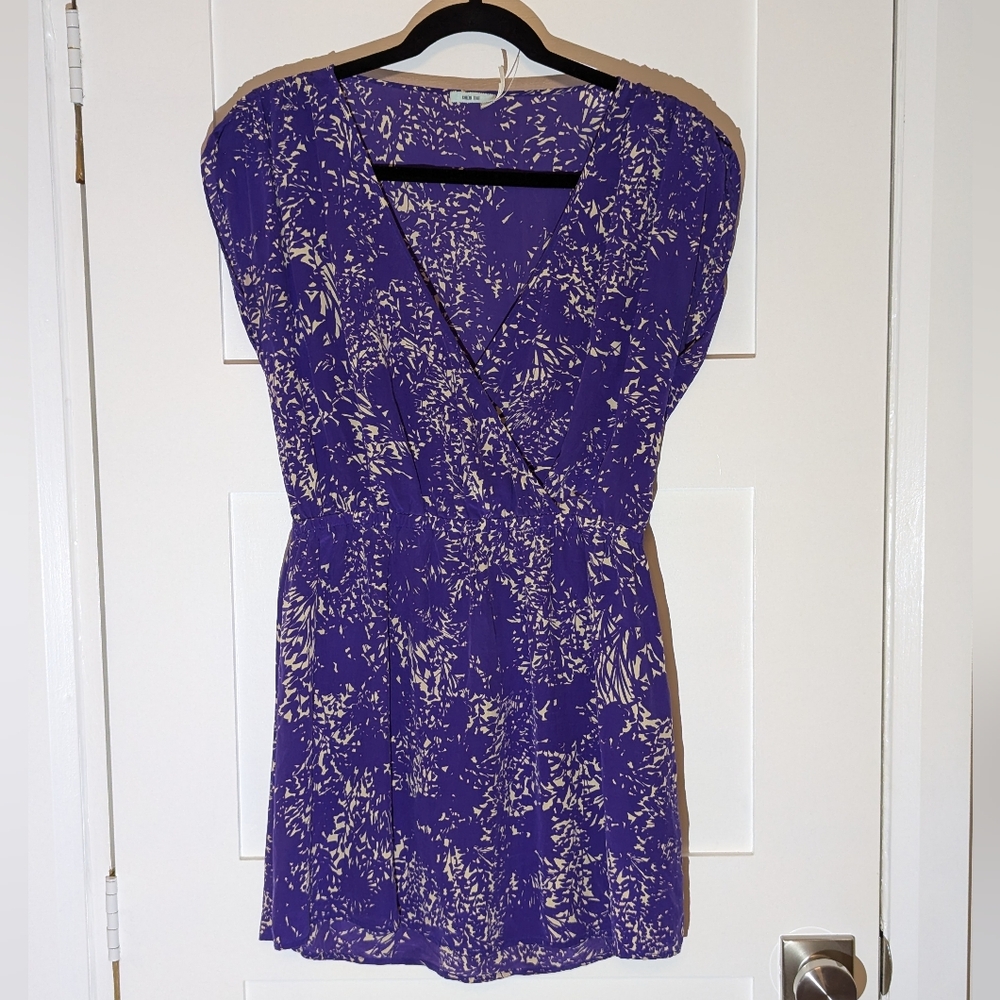 KimChi Blue Silk Medium Mini Sun Dress